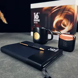 Black Notebook, Pen, Power Bank and Mug Gift Set in Rigid Box thumbnail 3
