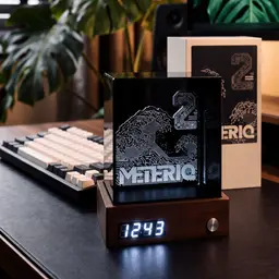 Desk Organizer Gift Set with Digital Clock and Acrylic Cube thumbnail 1
