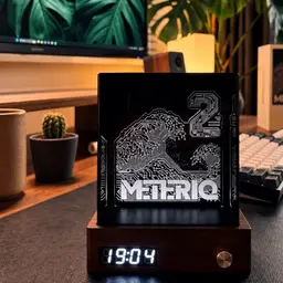 Desk Organizer Gift Set with Digital Clock and Acrylic Cube thumbnail 4