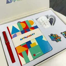 Notebook, Pen, Ceramic Mug & Two Metal Keychains Gift Set thumbnail 2