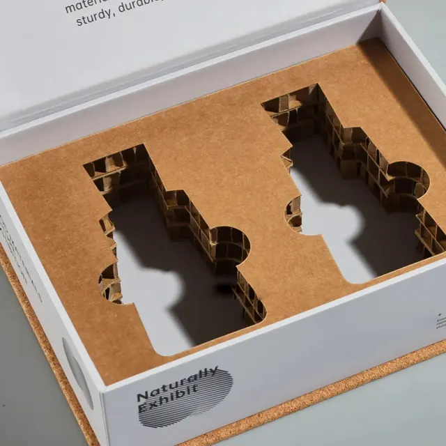 Two-Bottle Glass Gift Set in Cork Rigid Box