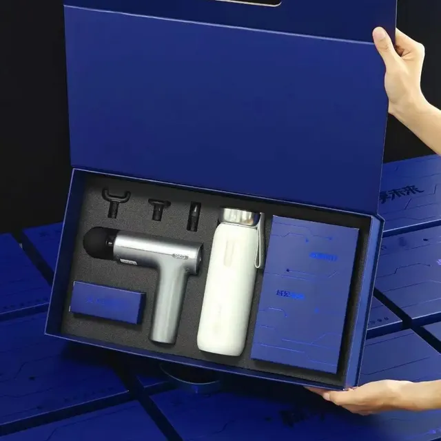 Massage Gun, Thermos and Notebook Gift Set corporate gift set