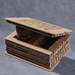 Two Glass Jars with Wooden Lids in Honeycomb Cardboard Gift Box thumbnail 6