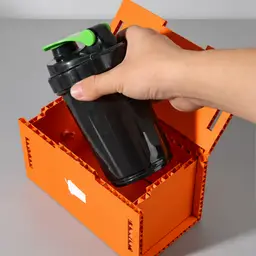 Water Bottle Gift Set in Orange Corrugated Box thumbnail 2