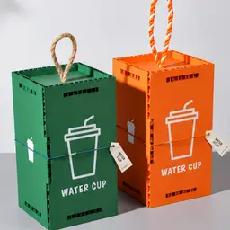 Water Bottle Gift Set in Orange Corrugated Box thumbnail 1