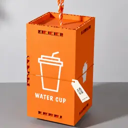 Water Bottle Gift Set in Orange Corrugated Box thumbnail 3