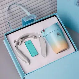 Minimalist Wellness Essentials Neck Massager And Health Branding Corporate Gift Box thumbnail 1