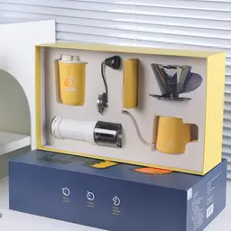 Pour-Over Coffee Brewing Kit with Manual Grinder and Insulated Tumbler thumbnail 8