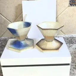 Ceramic Coffee Dripper, Mug and Coasters Set, Multicolor Glaze thumbnail 12