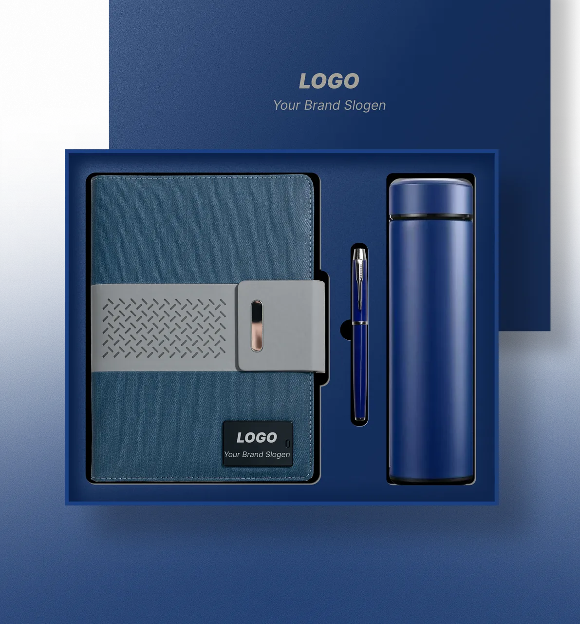 Textured Leather Wireless Charging Notebook for Corporate Gifting