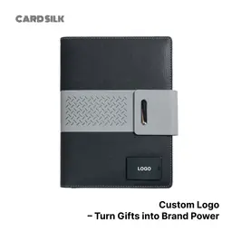 Textured Leather Wireless Charging Notebook for Corporate Gifting thumbnail 6