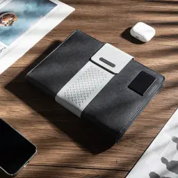 Textured Leather Wireless Charging Notebook for Corporate Gifting thumbnail 7