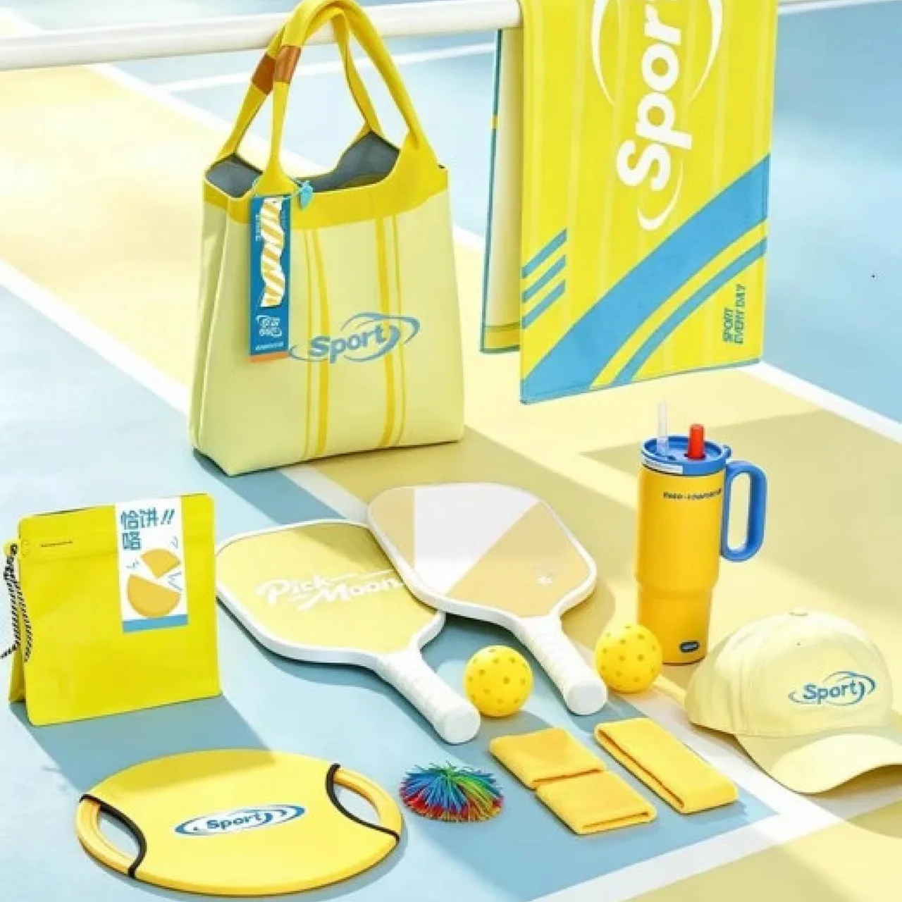 Outdoor Sports Gift Set with Tumbler, Tote Bag, and Towel