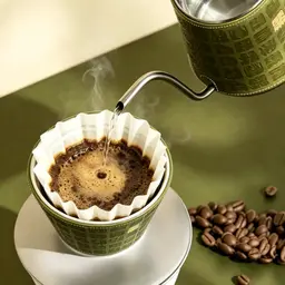 Pour-Over Coffee Gift Set with Gooseneck Kettle, Grinder, Dripper, and Tumbler thumbnail 5