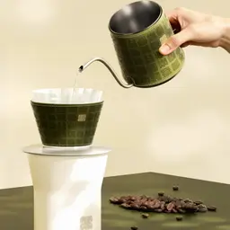 Pour-Over Coffee Gift Set with Gooseneck Kettle, Grinder, Dripper, and Tumbler thumbnail 4
