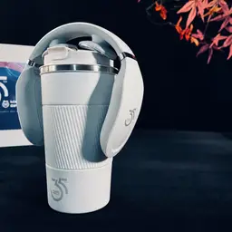 White 400 mL Tumbler, Power Bank and Neck Massager Gift Set thumbnail 6