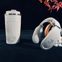 White 400 mL Tumbler, Power Bank and Neck Massager Gift Set thumbnail 3