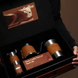Manual Coffee Grinder, Pour-Over Kettle, and Tumbler Gift Set thumbnail 5