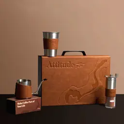 Manual Coffee Grinder, Pour-Over Kettle, and Tumbler Gift Set thumbnail 1
