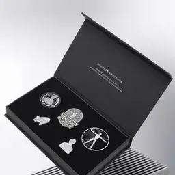 Five Metal Badge Gift Set in Black Rigid Box thumbnail 1