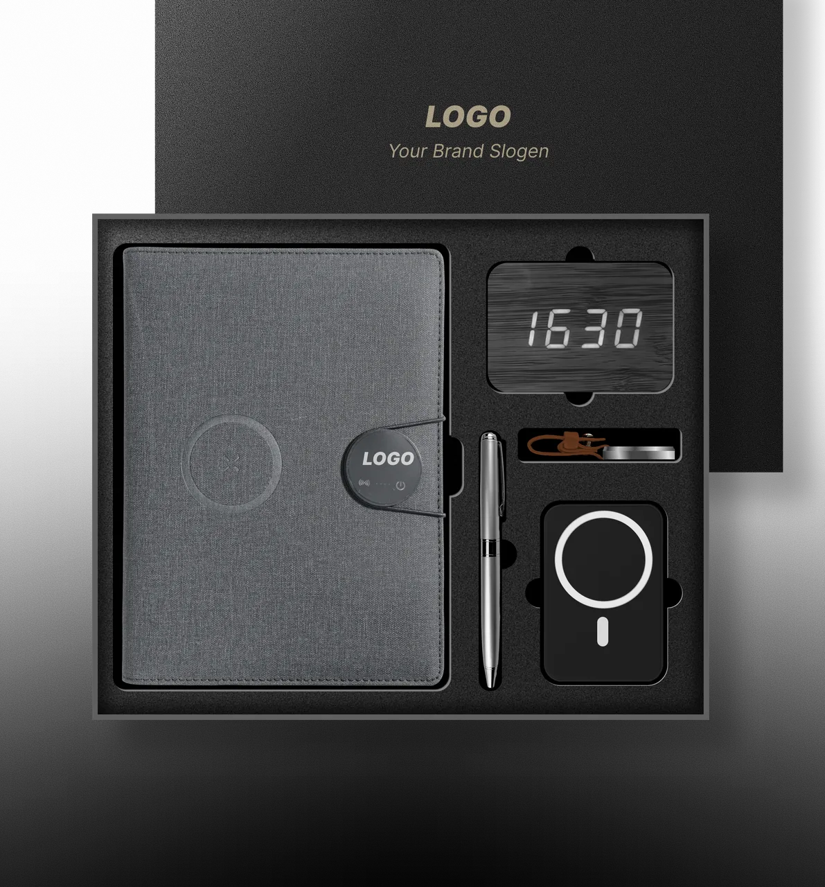 Modern Professional Stationery Set with Built-in Power Bank