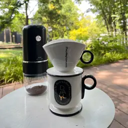 Portable Electric Coffee Grinder and Ceramic Pour-Over Gift Set thumbnail 9