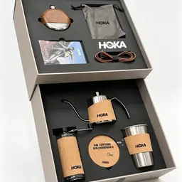 Pour-Over Coffee Kettle, Grinder, Tumbler, and Flask Gift Set thumbnail 1