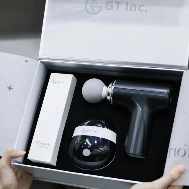 Power Bank, Wireless Charger & Handheld Massager Gift Set corporate gift set