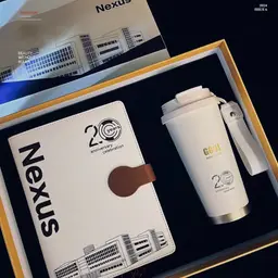 White Notebook and Tumbler Gift Set with Rigid Box thumbnail 6