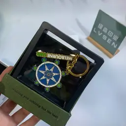 Metal Keychain in Rigid Gift Box with Display Window thumbnail 3