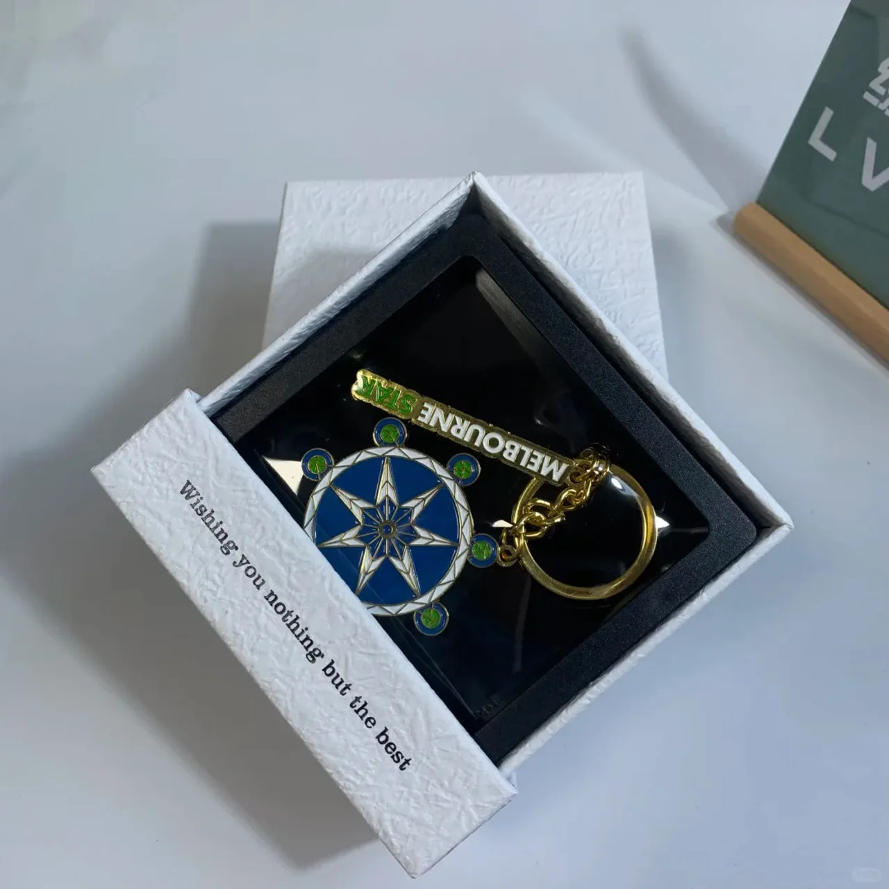 Metal Keychain in Rigid Gift Box with Display Window