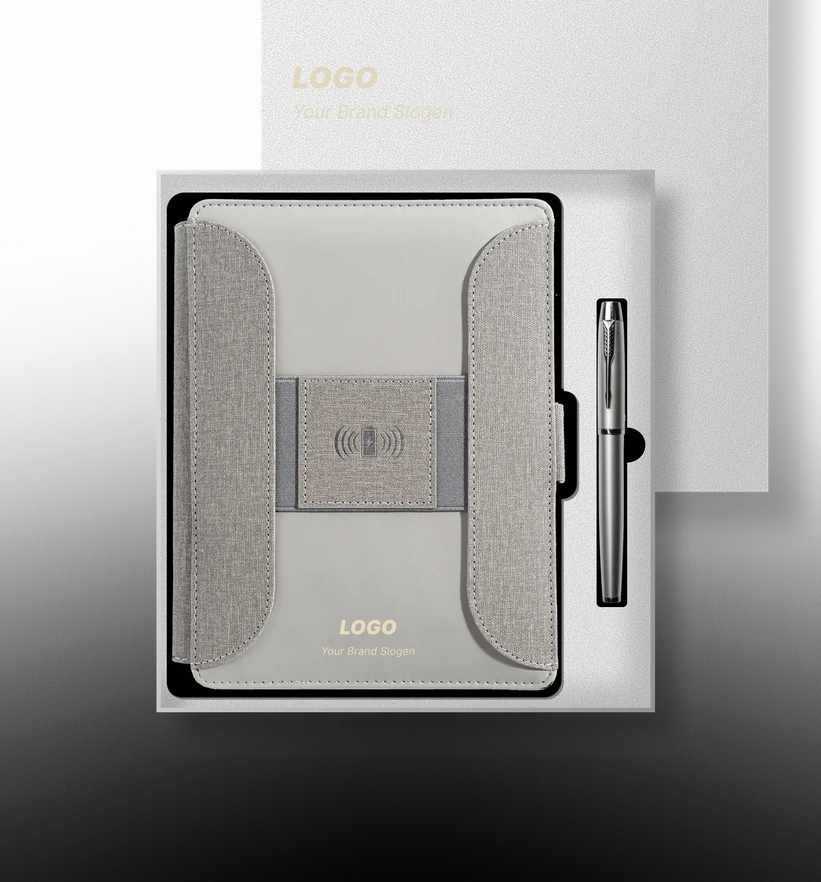 Luxury Smart Charging Journal with Integrated Power Bank