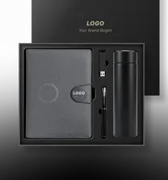 Premium Soft-Touch Leather Notebook with Integrated Wireless Charge thumbnail 1