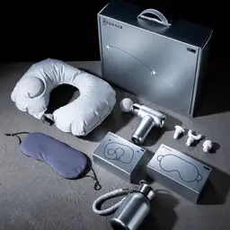 Thermos, Massage Gun, Neck Pillow & Eye Mask Gift Set thumbnail 1