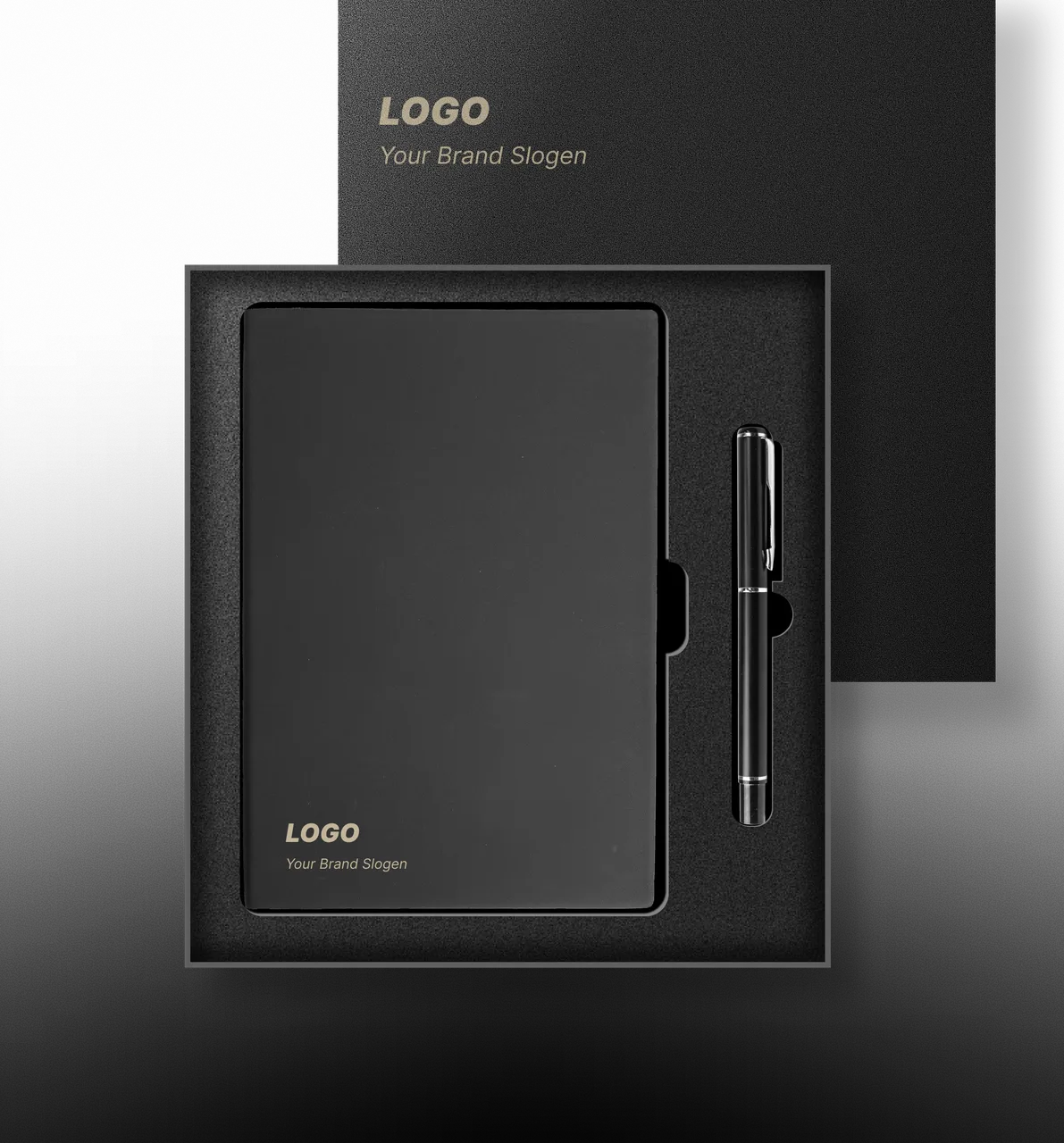 Classic Leather Bound Notebook Gift Set for Office Executives