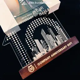 Commemorative Night Light Ornament with Wood Base thumbnail 4