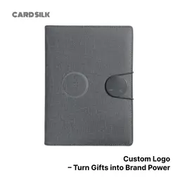 Premium Leatherette Charging Notebook Set for Corporate Branding thumbnail 4