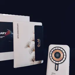 A5 Leather Notebook, Pen & Wireless Charger Handheld Fan Gift Set thumbnail 4