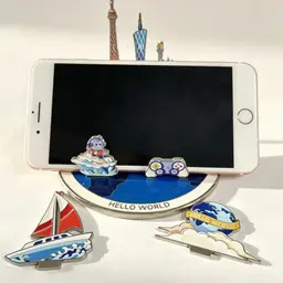Blue Metal Badge Set with Desk Organizer, Mug, Power Bank, and Fan thumbnail 5