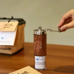 Manual Coffee Grinder, Pour-Over Kettle, and Tumbler Gift Set with Badge thumbnail 5