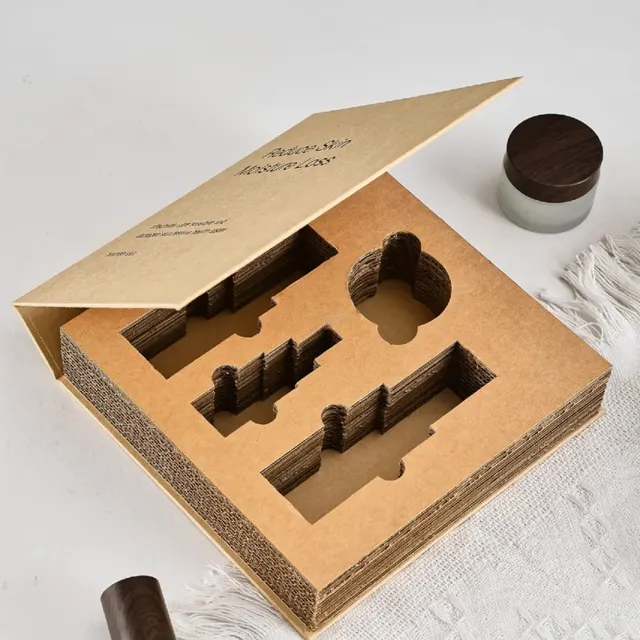 Frosted Glass Cosmetic Container Gift Set in Book-Style Box