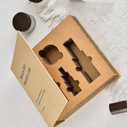 Frosted Glass Cosmetic Container Gift Set in Book-Style Box thumbnail 2
