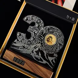 Wooden Desk Organizer with Digital Clock and Acrylic Display thumbnail 5