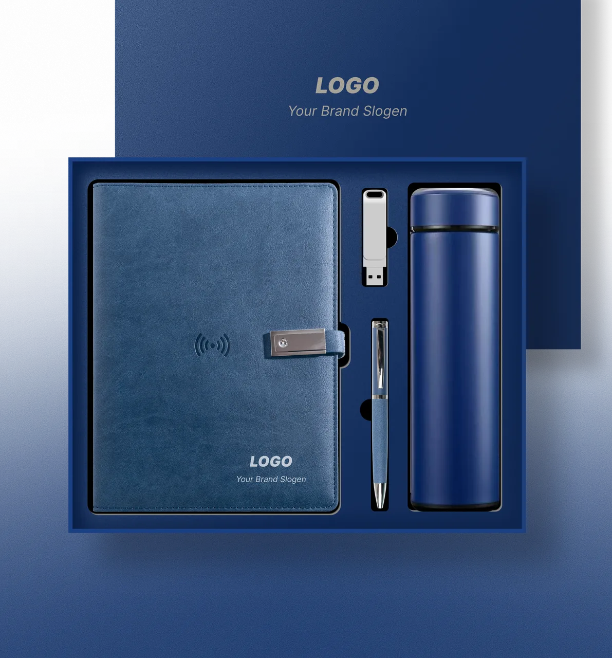 High-Quality Vegan Leather Charging Planner Gift Box Collection