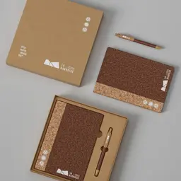 Cork-Texture Notebook and Pen Gift Set thumbnail 2