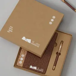 Cork-Texture Notebook and Pen Gift Set thumbnail 3