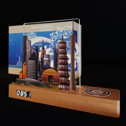 Wooden Desk Organizer with Wireless Charger and Digital Clock thumbnail 5
