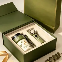 Tumbler and Handheld Fan Gift Set in Green Rigid Box thumbnail 5
