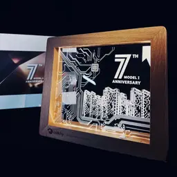 Wooden Frame LED Circuit Board Anniversary Gift Set thumbnail 4