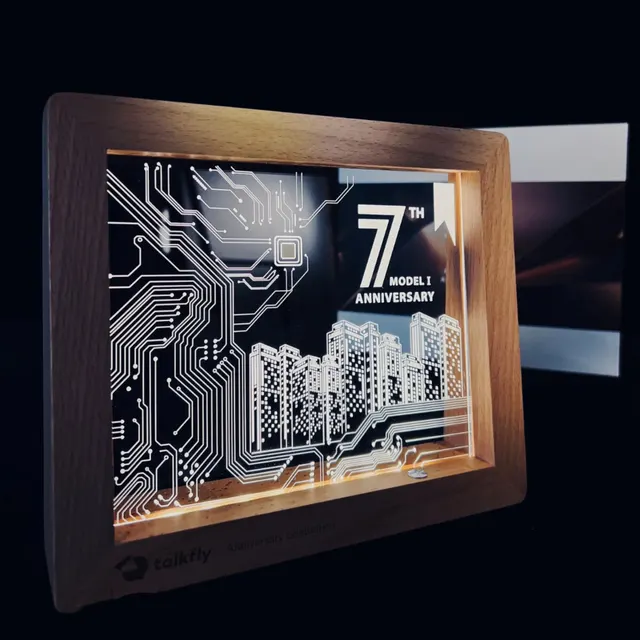 Wooden Frame LED Circuit Board Anniversary Gift Set corporate gift set